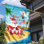 Australia Christmas In July Garden Flag Happy Santa Claus With Aussie Animals