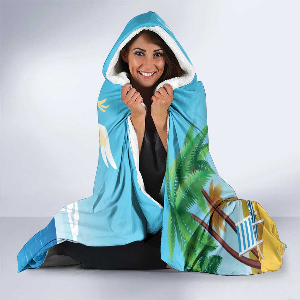 Australia Christmas In July Hooded Blanket Happy Santa Claus With Aussie Animals
