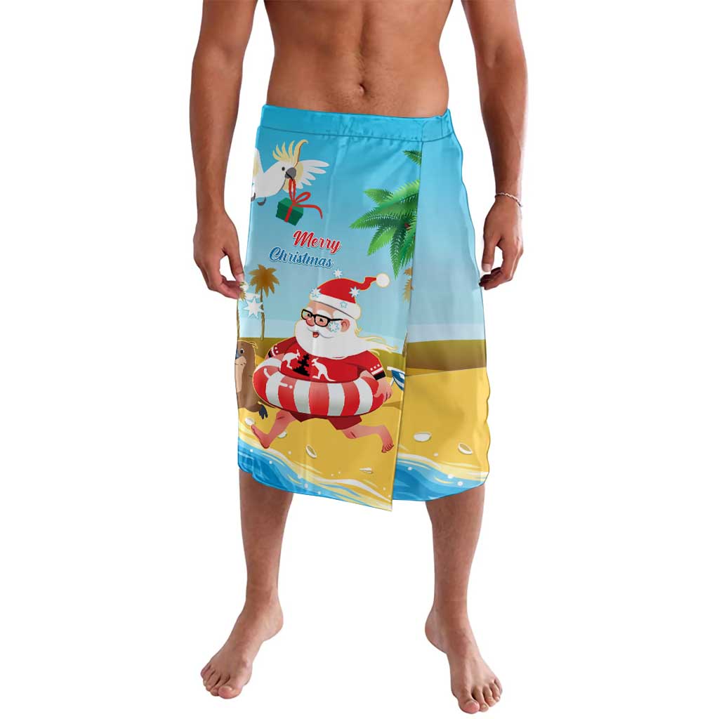 Australia Christmas In July Lavalava Happy Santa Claus With Aussie Animals