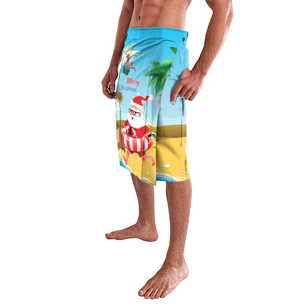 Australia Christmas In July Lavalava Happy Santa Claus With Aussie Animals