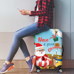 Australia Christmas In July Luggage Cover Happy Santa Claus With Aussie Animals