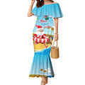 Australia Christmas In July Mermaid Dress Happy Santa Claus With Aussie Animals