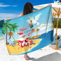 Australia Christmas In July Sarong Happy Santa Claus With Aussie Animals