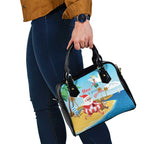 Australia Christmas In July Shoulder Handbag Happy Santa Claus With Aussie Animals