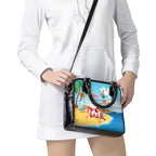 Australia Christmas In July Shoulder Handbag Happy Santa Claus With Aussie Animals
