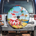 Australia Christmas In July Spare Tire Cover Happy Santa Claus With Aussie Animals