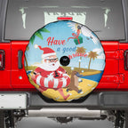 Australia Christmas In July Spare Tire Cover Happy Santa Claus With Aussie Animals