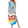 Australia Christmas In July Summer Maxi Dress Happy Santa Claus With Aussie Animals