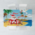 Australia Christmas In July Tablecloth Happy Santa Claus With Aussie Animals