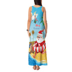 Australia Christmas In July Tank Maxi Dress Happy Santa Claus With Aussie Animals