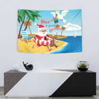 Australia Christmas In July Tapestry Happy Santa Claus With Aussie Animals