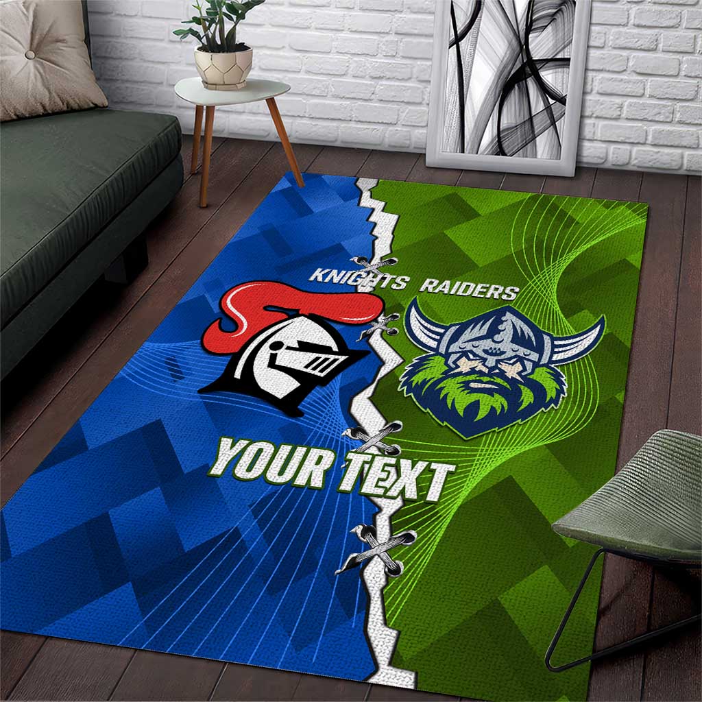 Custom Raiders And Knights Area Rug Together Dynamic Style