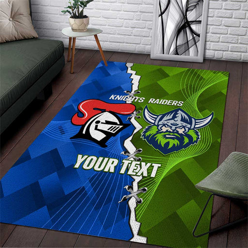 Custom Raiders And Knights Area Rug Together Dynamic Style