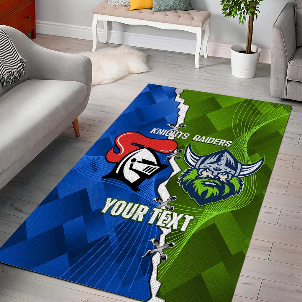 Custom Raiders And Knights Area Rug Together Dynamic Style