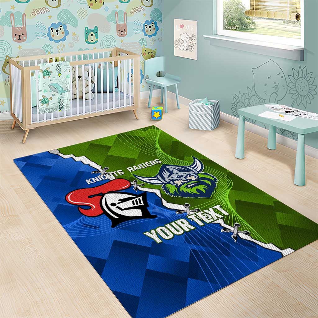 Custom Raiders And Knights Area Rug Together Dynamic Style