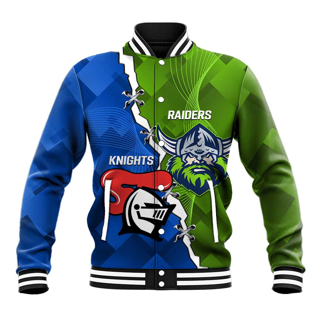 Custom Raiders And Knights Baseball Jacket Together Dynamic Style