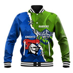 Custom Raiders And Knights Baseball Jacket Together Dynamic Style