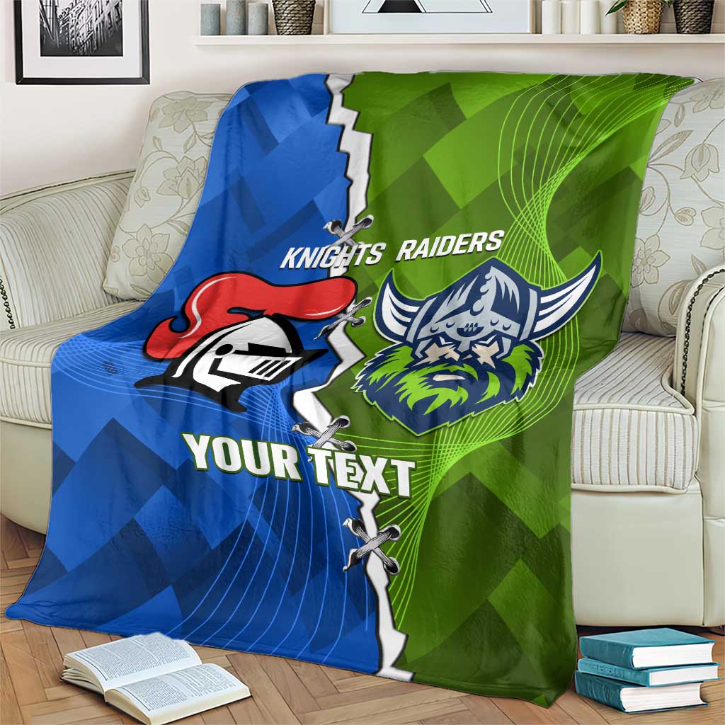Custom Raiders And Knights Blanket Together Dynamic Style