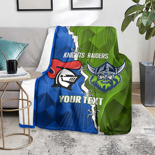 Custom Raiders And Knights Blanket Together Dynamic Style