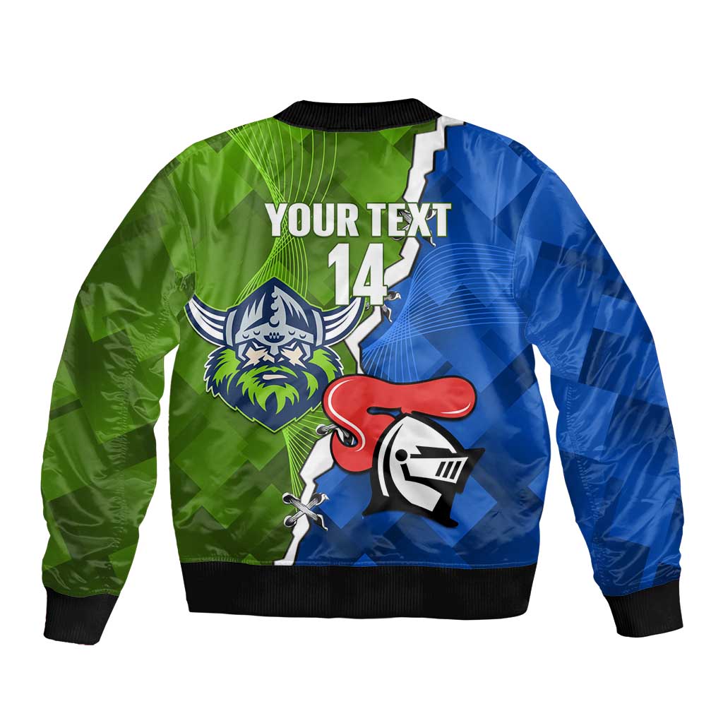 Custom Raiders And Knights Bomber Jacket Together Dynamic Style