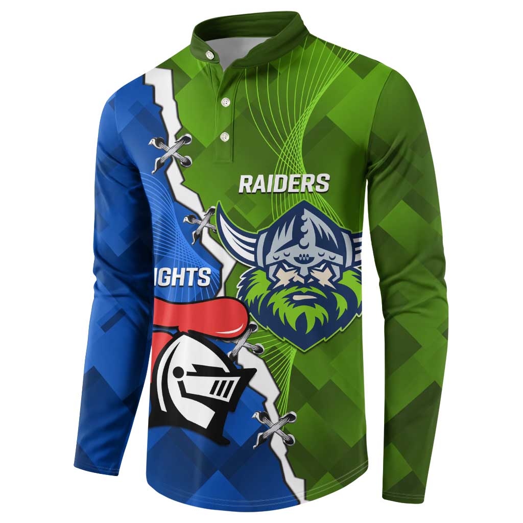 Custom Raiders And Knights Button Sweatshirt Together Dynamic Style