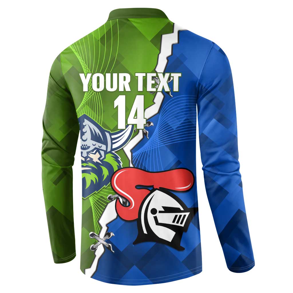 Custom Raiders And Knights Button Sweatshirt Together Dynamic Style