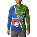 Custom Raiders And Knights Button Sweatshirt Together Dynamic Style