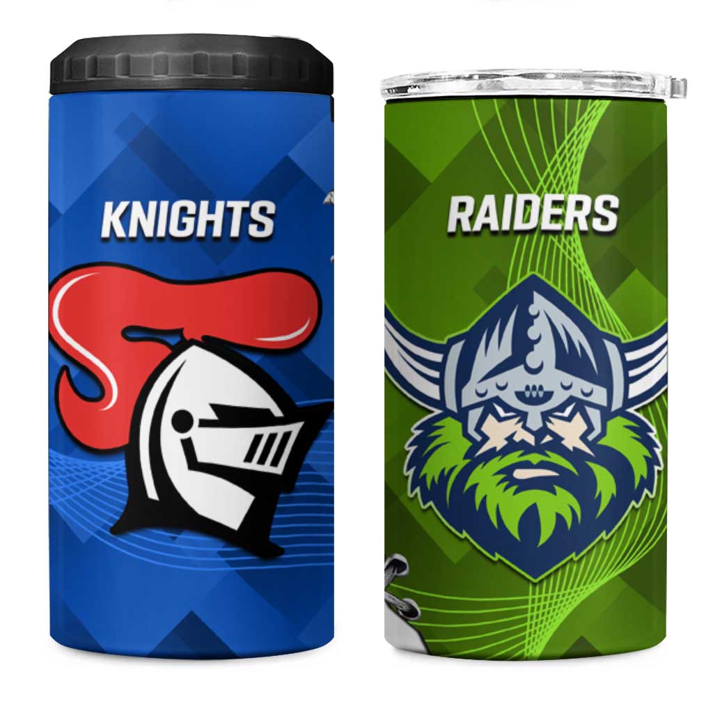 Custom Raiders And Knights 4 in 1 Can Cooler Tumbler Together Dynamic Style
