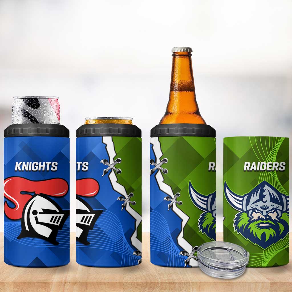 Custom Raiders And Knights 4 in 1 Can Cooler Tumbler Together Dynamic Style