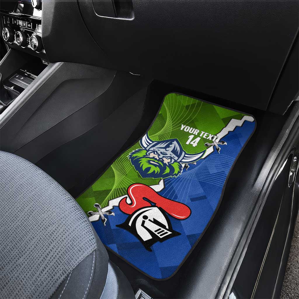 Custom Raiders And Knights Car Mats Together Dynamic Style