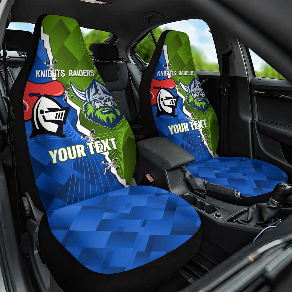 Custom Raiders And Knights Car Seat Cover Together Dynamic Style