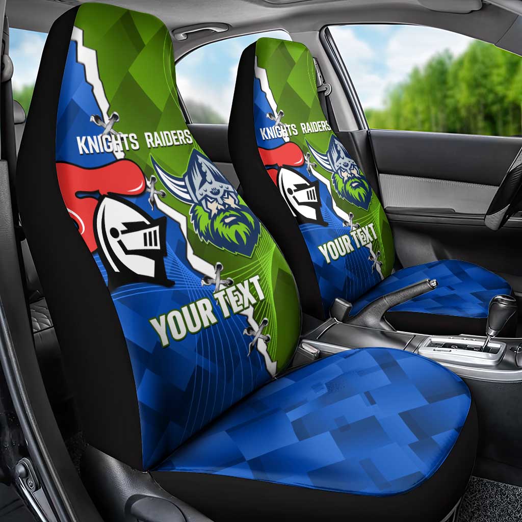 Custom Raiders And Knights Car Seat Cover Together Dynamic Style