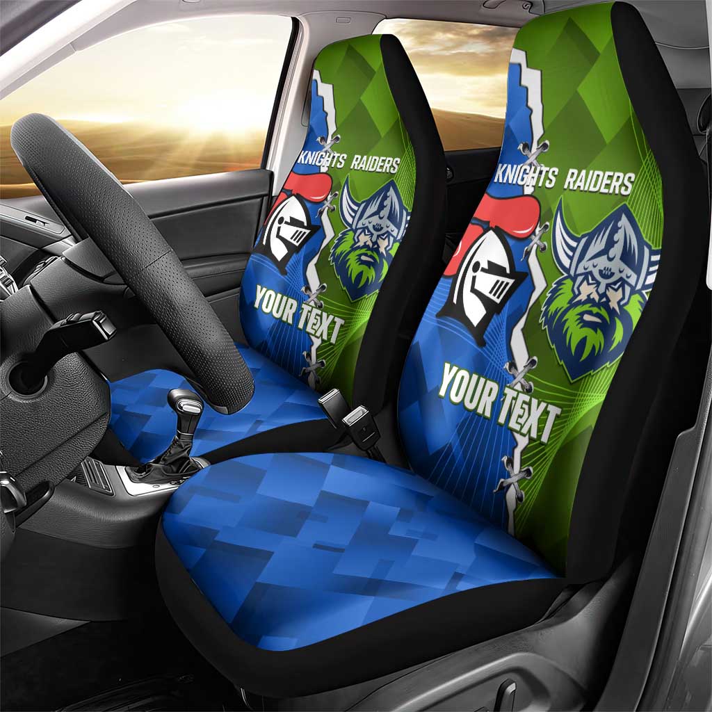 Custom Raiders And Knights Car Seat Cover Together Dynamic Style