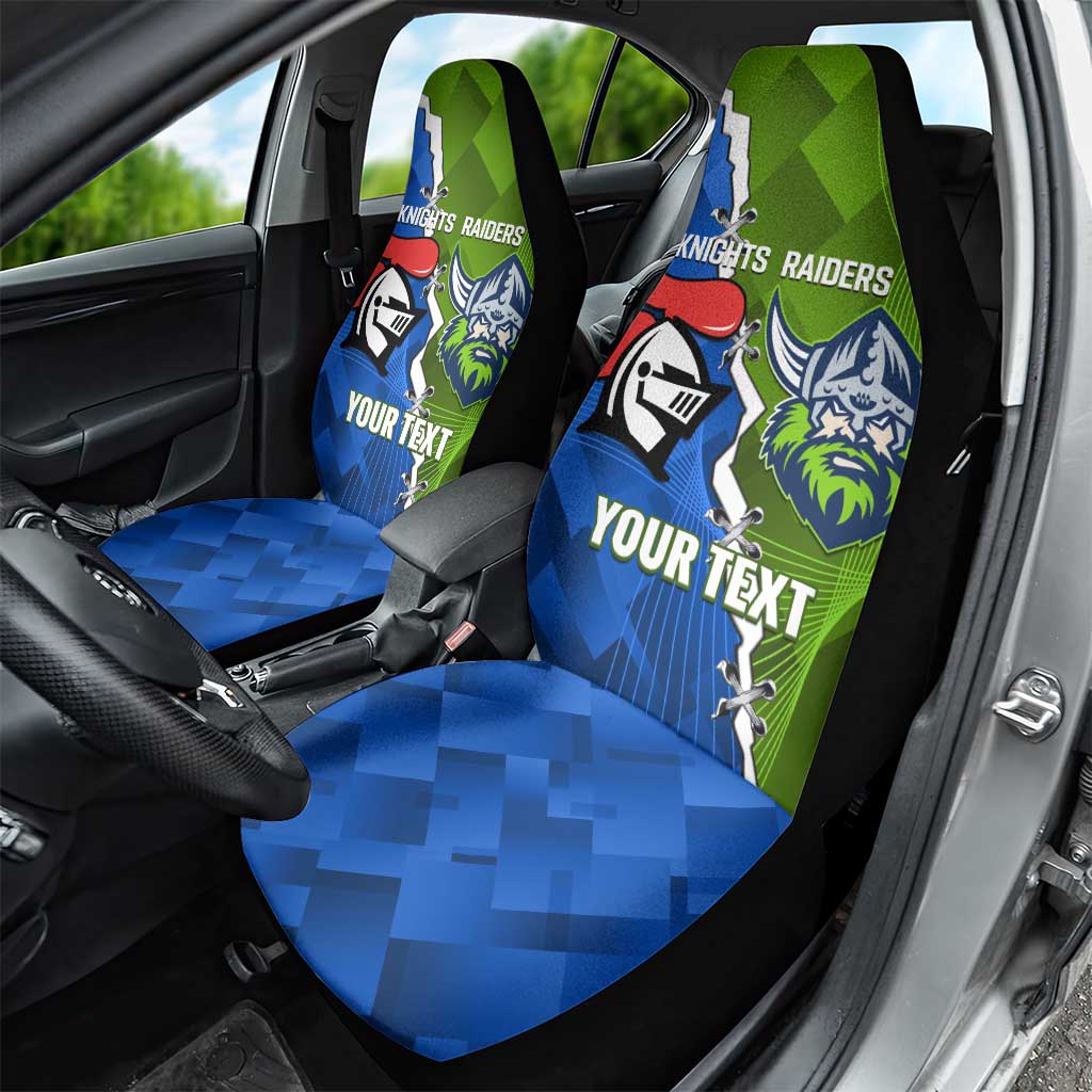 Custom Raiders And Knights Car Seat Cover Together Dynamic Style