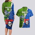 Custom Raiders And Knights Couples Matching Long Sleeve Bodycon Dress and Hawaiian Shirt Together Dynamic Style