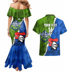 Custom Raiders And Knights Couples Matching Mermaid Dress and Hawaiian Shirt Together Dynamic Style