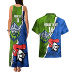 Custom Raiders And Knights Couples Matching Tank Maxi Dress and Hawaiian Shirt Together Dynamic Style