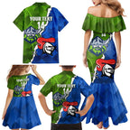 Custom Raiders And Knights Family Matching Mermaid Dress and Hawaiian Shirt Together Dynamic Style