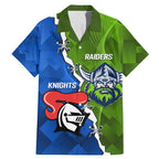 Custom Raiders And Knights Family Matching Mermaid Dress and Hawaiian Shirt Together Dynamic Style