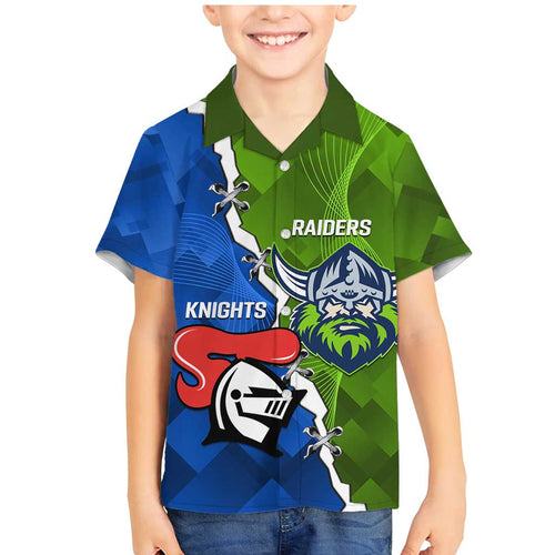 Custom Raiders And Knights Family Matching Mermaid Dress and Hawaiian Shirt Together Dynamic Style