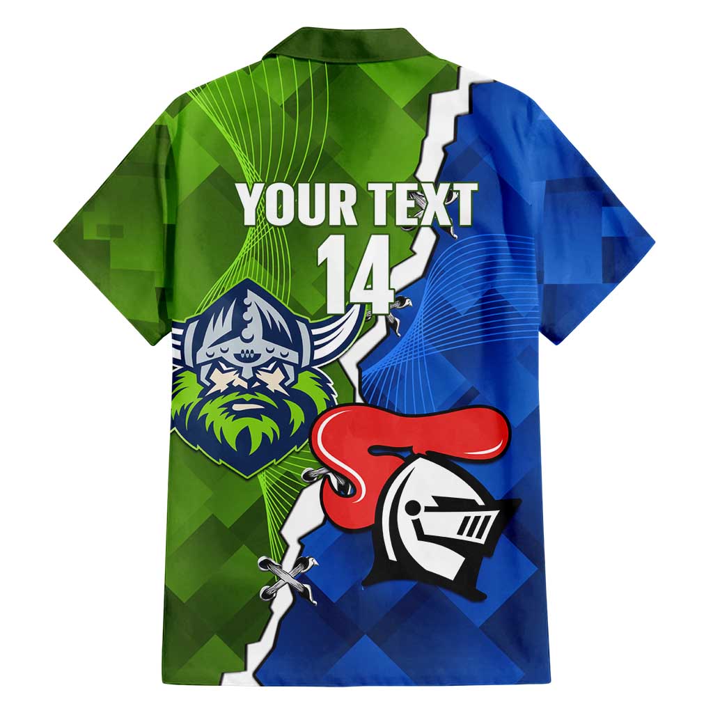 Custom Raiders And Knights Family Matching Off Shoulder Maxi Dress and Hawaiian Shirt Together Dynamic Style