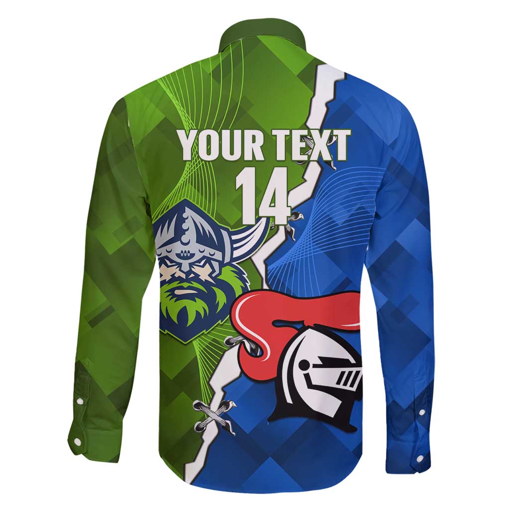 Custom Raiders And Knights Family Matching Off Shoulder Maxi Dress and Hawaiian Shirt Together Dynamic Style
