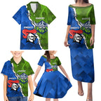 Custom Raiders And Knights Family Matching Puletasi and Hawaiian Shirt Together Dynamic Style