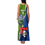 Custom Raiders And Knights Family Matching Tank Maxi Dress and Hawaiian Shirt Together Dynamic Style