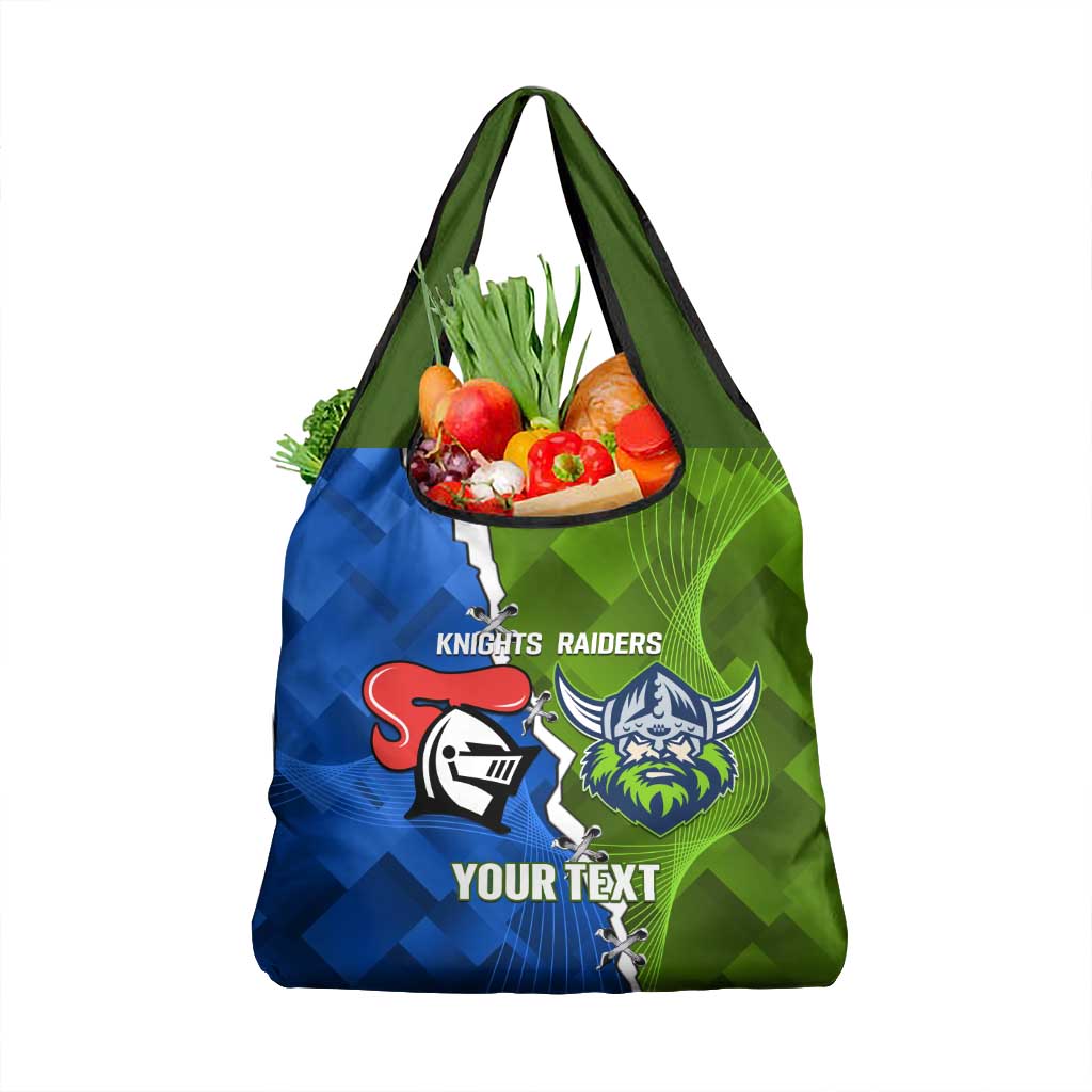 Custom Raiders And Knights Grocery Bag Together Dynamic Style