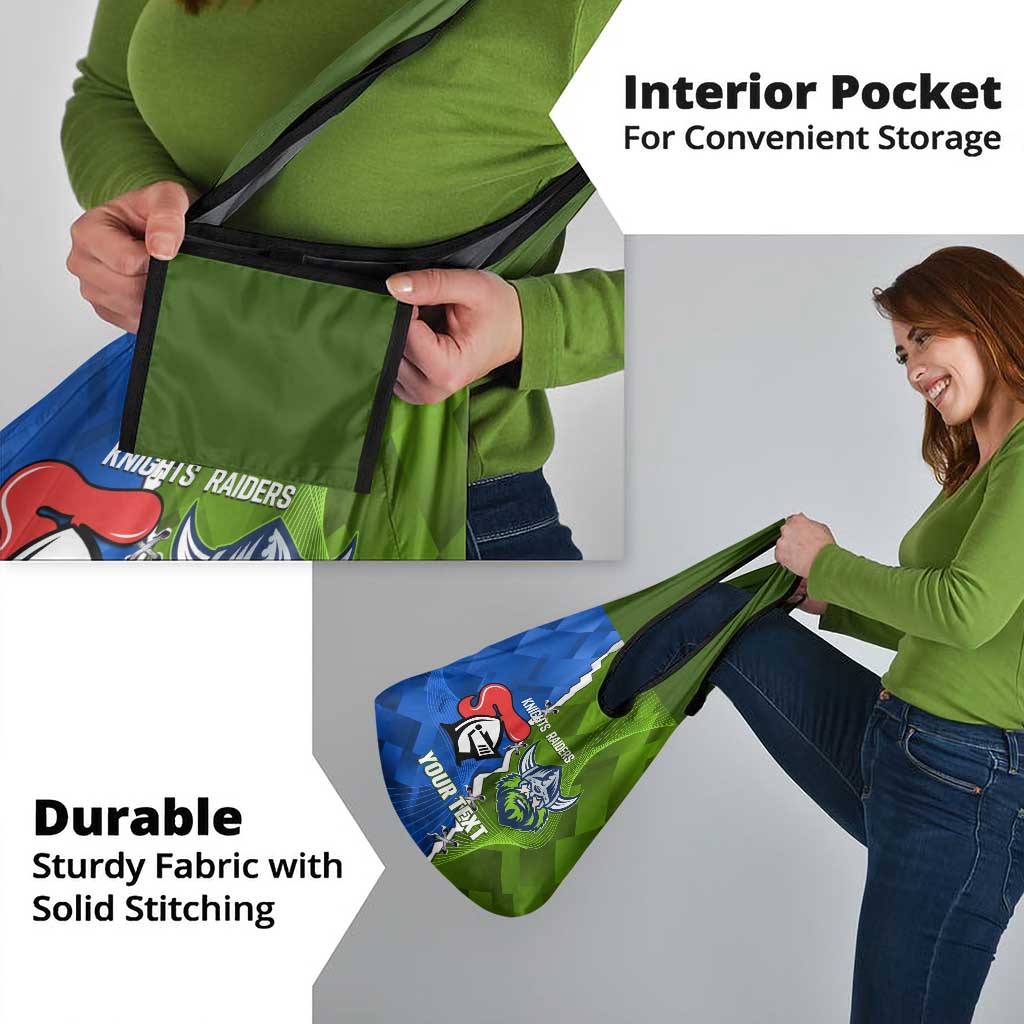 Custom Raiders And Knights Grocery Bag Together Dynamic Style