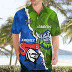 Custom Raiders And Knights Hawaiian Shirt Together Dynamic Style