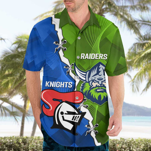 Custom Raiders And Knights Hawaiian Shirt Together Dynamic Style
