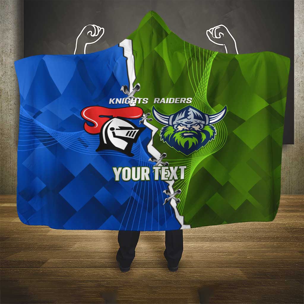 Custom Raiders And Knights Hooded Blanket Together Dynamic Style