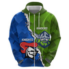 Custom Raiders And Knights Hoodie Together Dynamic Style
